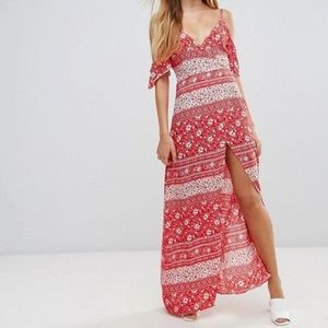 Parisian Cold Shoulder Maxi Dress